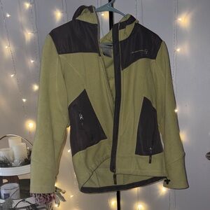 Columbia Lime and Gray Hooded Jacket